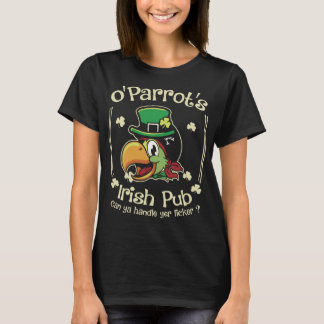 T-shirt Amusant St patrick Parrot Bird Irlandais