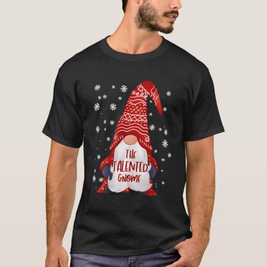 T-shirt Amusant Talented Gnome Famille Correspondant Noël (Devant)