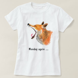 T-shirt amusant Texte lundi de nouveau avec le ren