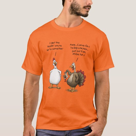 T-shirt Amusant Thanksgiving Big Chicken It's Amusement Tu (Devant)