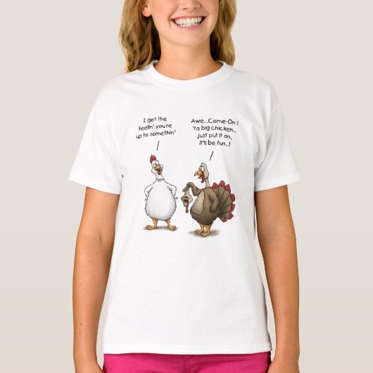 T-shirt Amusant Thanksgiving Big Chicken It's Amusement Tu (Devant)