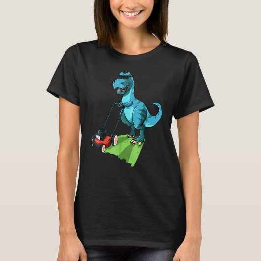 T-shirt Amusant tondeuse De Pelouse T Rex Tractor Mutation (Devant)