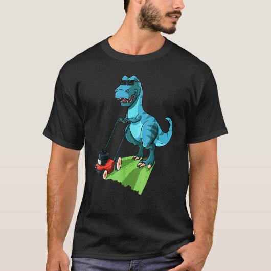 T-shirt Amusant tondeuse De Pelouse T Rex Tractor Mutation (Devant)