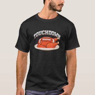 T-shirt Amusant Touchdown Football Américain Thanksgiving 