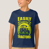 T-shirt amusant tracteur aimant l'agriculture mot art (Devant)