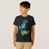 T-shirt Amusant Tracteur T-Rex Tractor de gazon cadeau pou (Devant entier)
