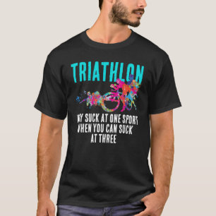 T-shirt Amusant Triathlon coloré moderne Sport Sarcastique