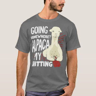 T-shirt Amusant Tricot Lover Alpaca Knitter Cadeau
