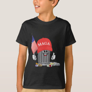 T-shirt Amusant Trump Mega Garbage Can Cartoon Caractère A