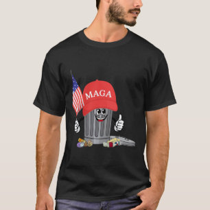 T-shirt Amusant Trump Mega Garbage Can Cartoon Caractère A