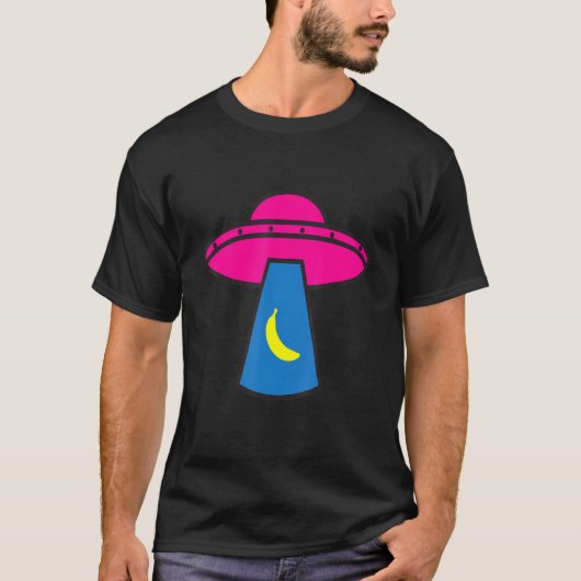 T-shirt Amusant Ufo Ovni Enlèvement D'Une Soucoupe Volante (Devant)