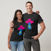 T-shirt Amusant Ufo Ovni Enlèvement D'Une Soucoupe Volante (Unisexe)