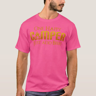 T-shirt Amusant Un Camping Heureux Camping Amateur De Bièr