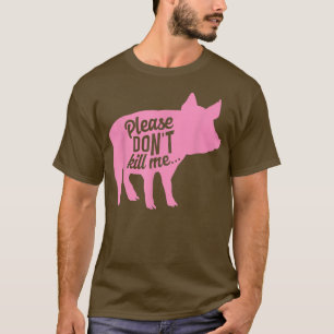 T-shirt Amusant Végétarien Porc Lover Pas de Viande Végéta