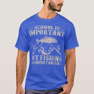T-shirt Amusant Ventilateur de pêche Graphisme Enfants Fil