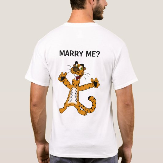 T-shirt Amusant Veux-Tu Me Marier Proposition De Mariage T (Dos)