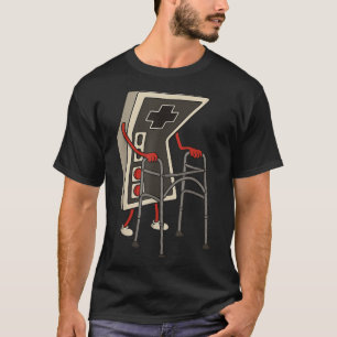 T-shirt Amusant Vieux Gamer Jeu Retro 80s 90s Jeu Vidéo Ol
