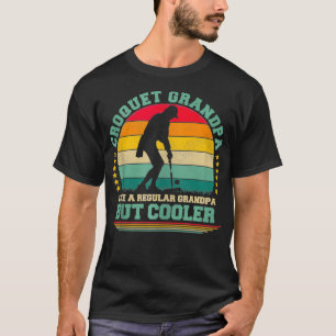 T-shirt Amusant Vintage Retro Croquet Grandpa Fête des pèr