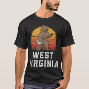 T-shirt Amusant Virginie-Occidentale Grizzly Bear Bluegras