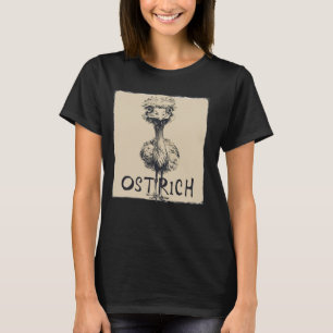 T-shirt Amusant visage d'autruche pour adultes et enfants