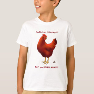 T-shirt Amusant, voilà ton poulet rouge Hen