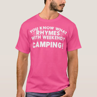 T-shirt Amusant Week-end Camping Plaisanterie Camping Exté