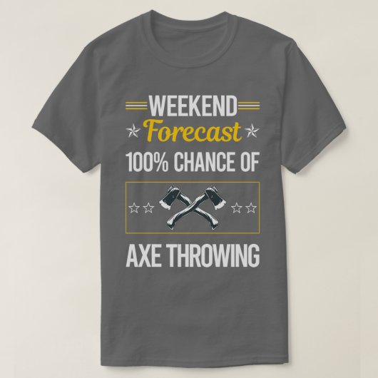 T-shirt Amusant Week-end de prévision Ax Jetant classique  (Design devant)