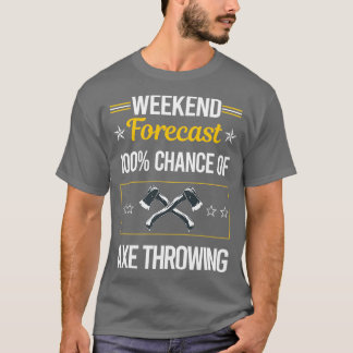 T-shirt Amusant Week-end de prévision Ax Jetant classique