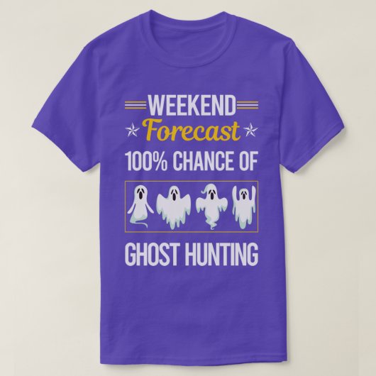 T-shirt Amusant Week-end Prévision Fantôme Chasse Paranorm (Design devant)