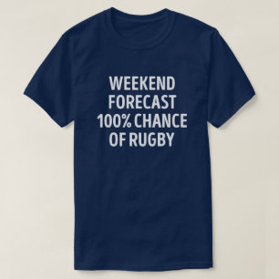 T-shirt Amusant Weekend de prévision Rugby Lover