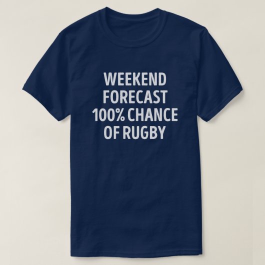 T-shirt Amusant Weekend de prévision Rugby Lover (Design devant)