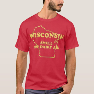 T-shirt Amusant Wisconsin Odeur Laitier Air Vintage Wiscon