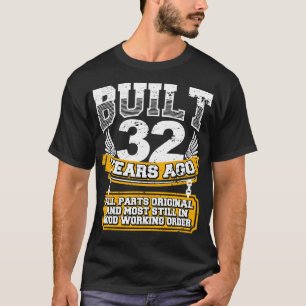 T-shirt Amusante 32ème Anniversaire Chemise Vintage constr