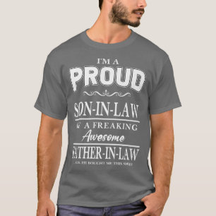 T-shirt Amusante Affine Humour Fier SonInLaw de Fils Aweso