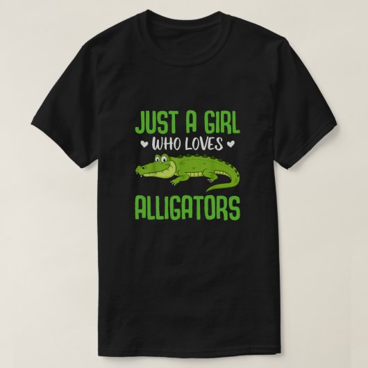 T-shirt Amusante Alligator Conception Filles Enfants Femme (Design devant)
