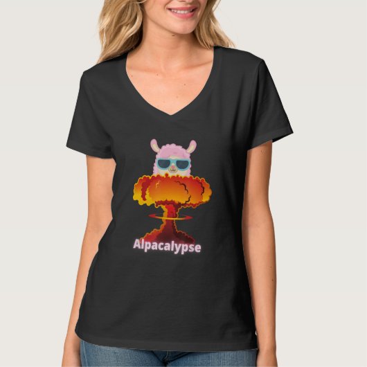 T-shirt Amusante Alpacalypse Llamageddon Bizarre Alpaca Ll (Devant)