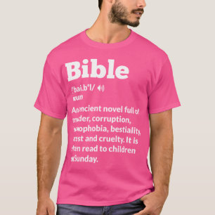 T-shirt Amusante athée anti-religion Bible athéisme