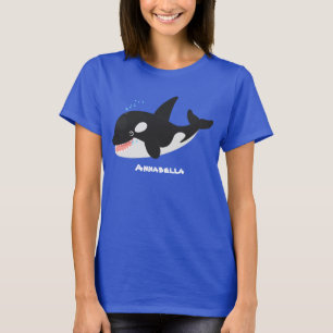 T-shirt Amusante baleine orque mignonne dessin animé