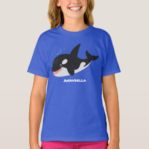 T-shirt Amusante baleine orque mignonne dessin animé