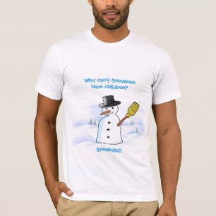 T-shirt Amusante blague Snowman
