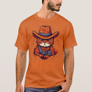 T-shirt Amusante Cat Cowboy Cowgirl Meow Howdy Meowdy 18