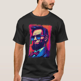 T-shirt Amusante Chemise Abe Lincoln Lunettes de soleil ré