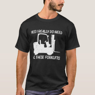 T-shirt Amusante Conception De Forklift Pour Homme Femme D