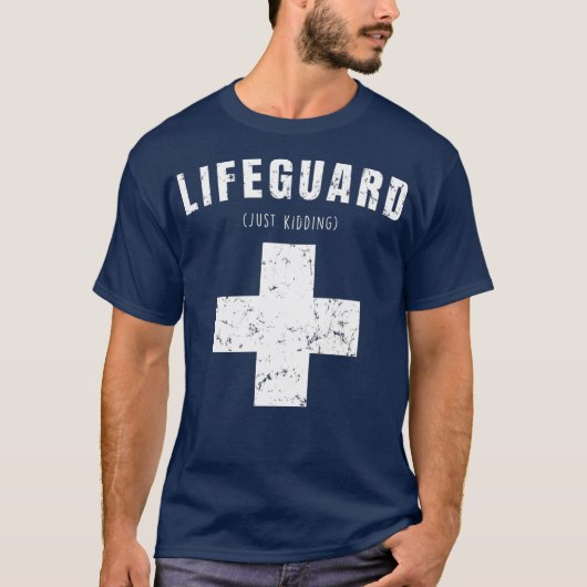 T-shirt Amusante conception de garde de vie pour plage et (Devant)
