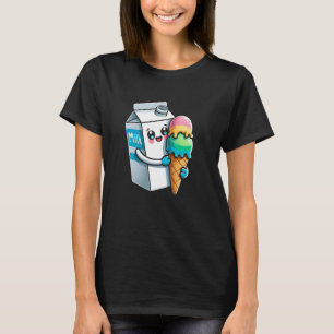 T-shirt Amusante cuisine italienne Lait Gelato Crème de gl