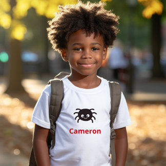 T-shirt Amusante et mignonne araignée personnalisée avec n
