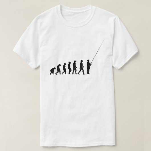 T-shirt Amusante évolution de la pêche (Design devant)