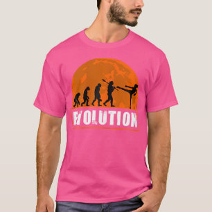 T-shirt Amusante évolution du kickboxing humain drôle évol