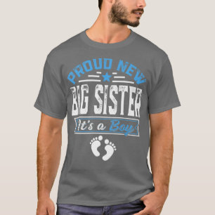 T-shirt Amusante Famille Fier Nouvelle Grande Soeur C'est