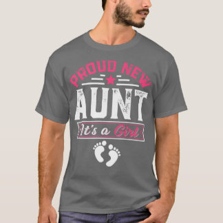 T-shirt Amusante Famille Fière Nouvelle Tante C'est Une Fi